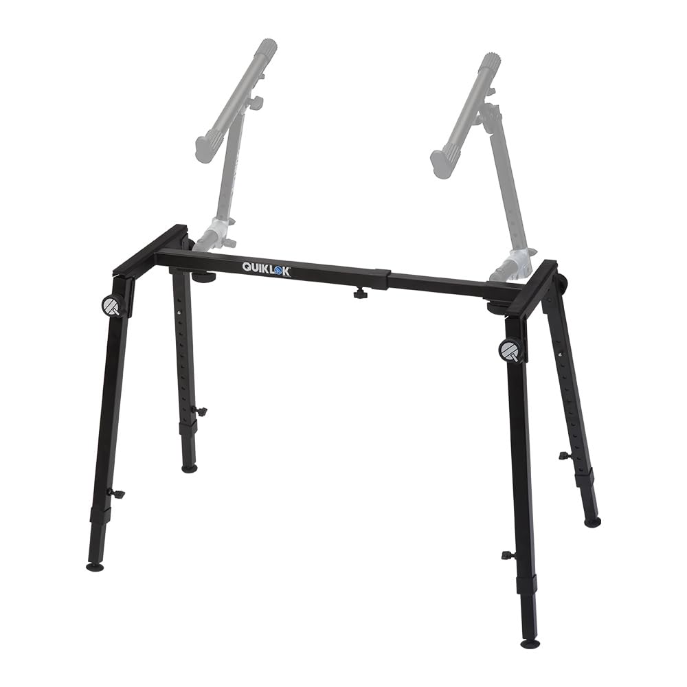 QUIK LOK WS-421 Adjustable Keyboard Stand & Mixer Stand - Heavy Duty Music Equipment for Studio, Stage & Home Use