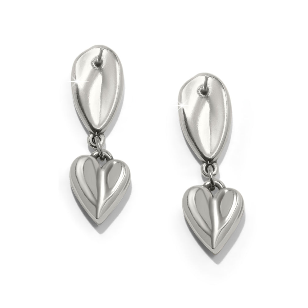 Brighton Cascade Heart Unity Post Drop Earrings - Sterling Silver Dangle Earrings for Women, Valentine's Day Gift, Anniversary Present, Wedding Jewelry - Perfect for Date Nights, Parties & Special Occasions