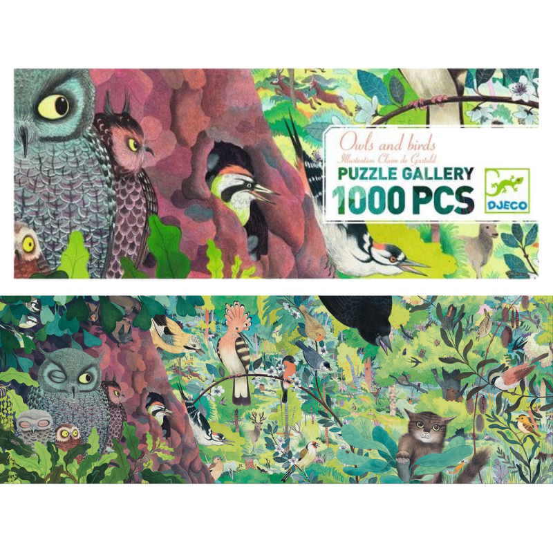 Owls & Birds 1000 Piece Jigsaw Puzzle - Beautiful Wildlife Scene for Adults & Teens - Perfect for Family Game Night, Relaxation & Home Decor
