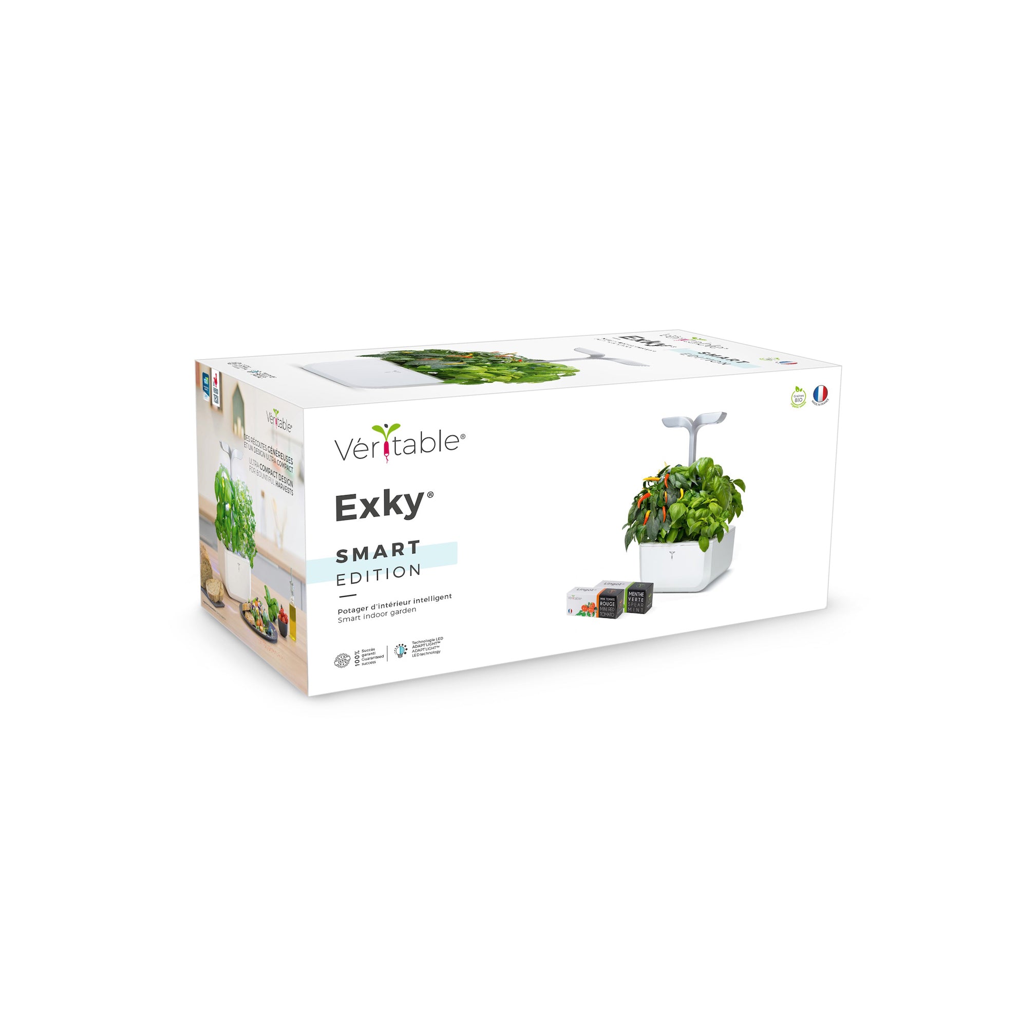 VERITABLE Smart Exky Edition White - Self-Watering Planter for 2 Plants | Indoor Herb Garden Kit for Kitchen, Office & Home Decor | Perfect for Small Spaces & Urban Living