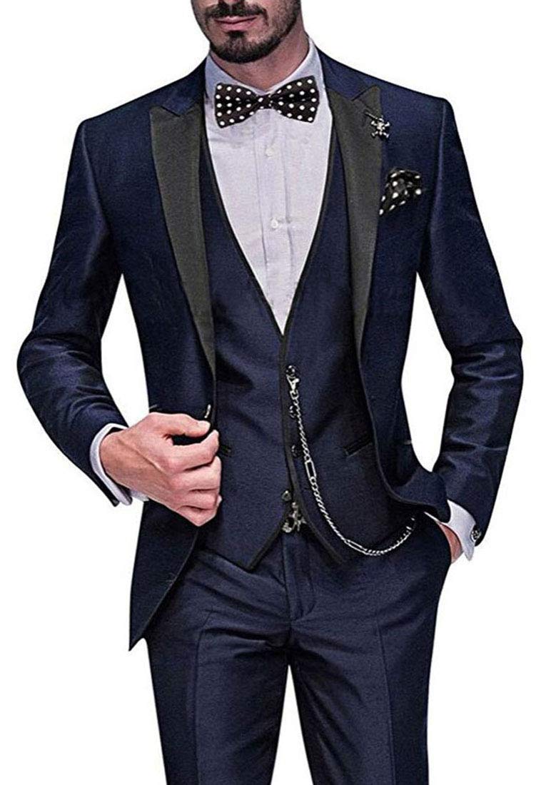 3-Piece Green Wedding Suit for Men - One Button Notch Lapel Groom Tuxedo | Perfect for Weddings, Proms & Formal Events