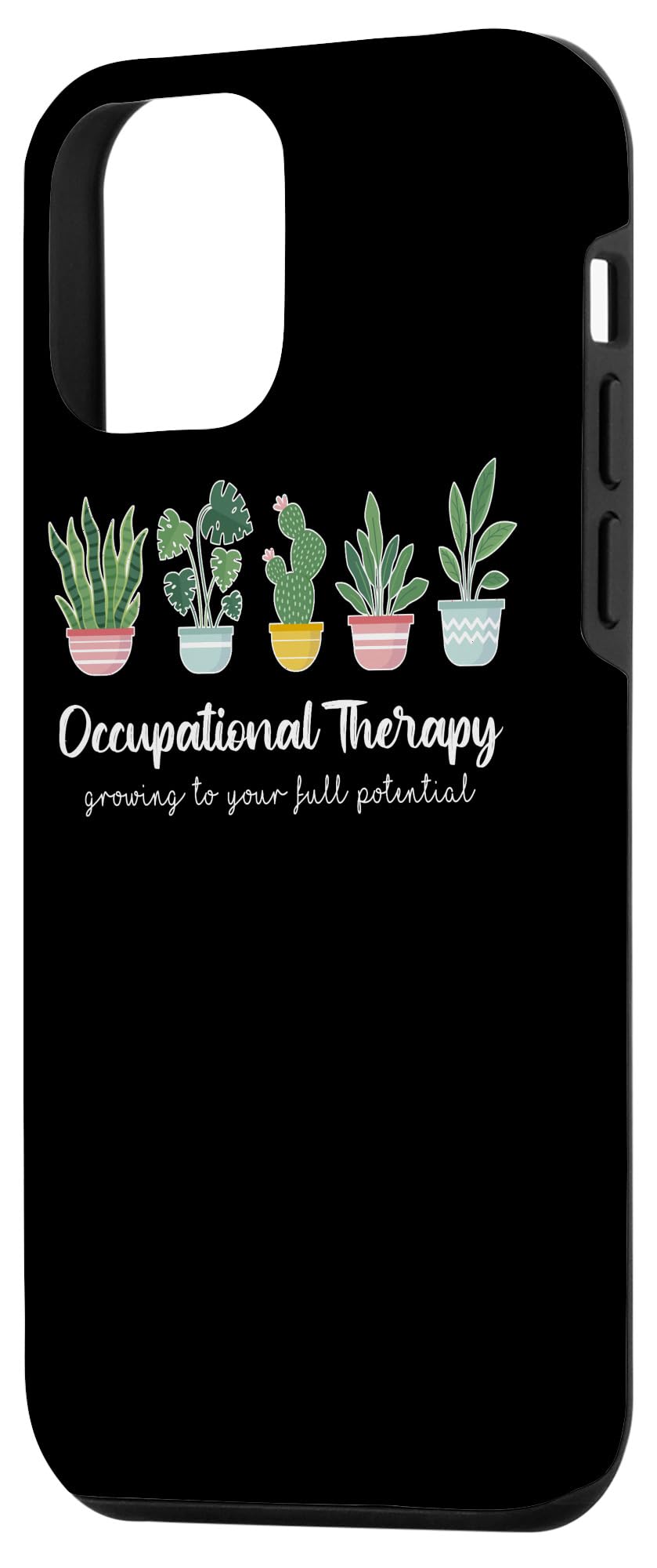 iPhone 12 Mini Cute Plant Case - Perfect for Occupational Therapists & Pediatric OT Month - Durable Protective Cover for Kids & Professionals