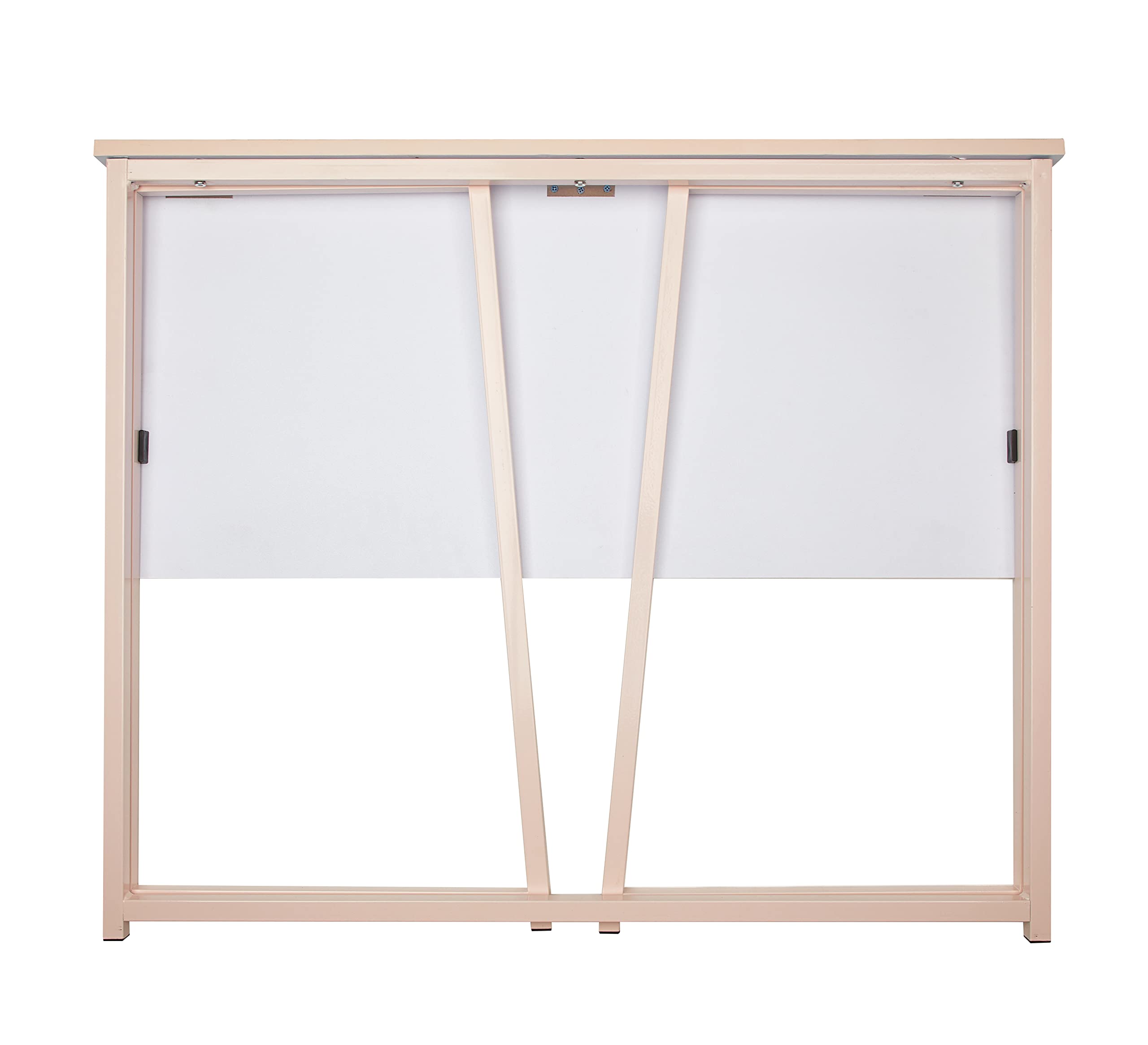 Urban Shop Folding Computer Desk - No Tools Required for Assembly, White & Pink - Perfect for Small Spaces, Home Office & Dorm Rooms