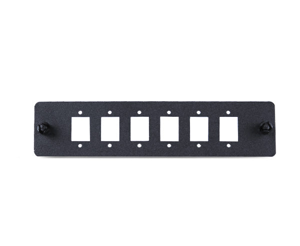 6 Port Blank Fiber Adapter Panel - Compatible with Duplex LC & Simplex SC Couplers with Screw Mounts - Ideal for Data Centers, Server Rooms & Network Installations