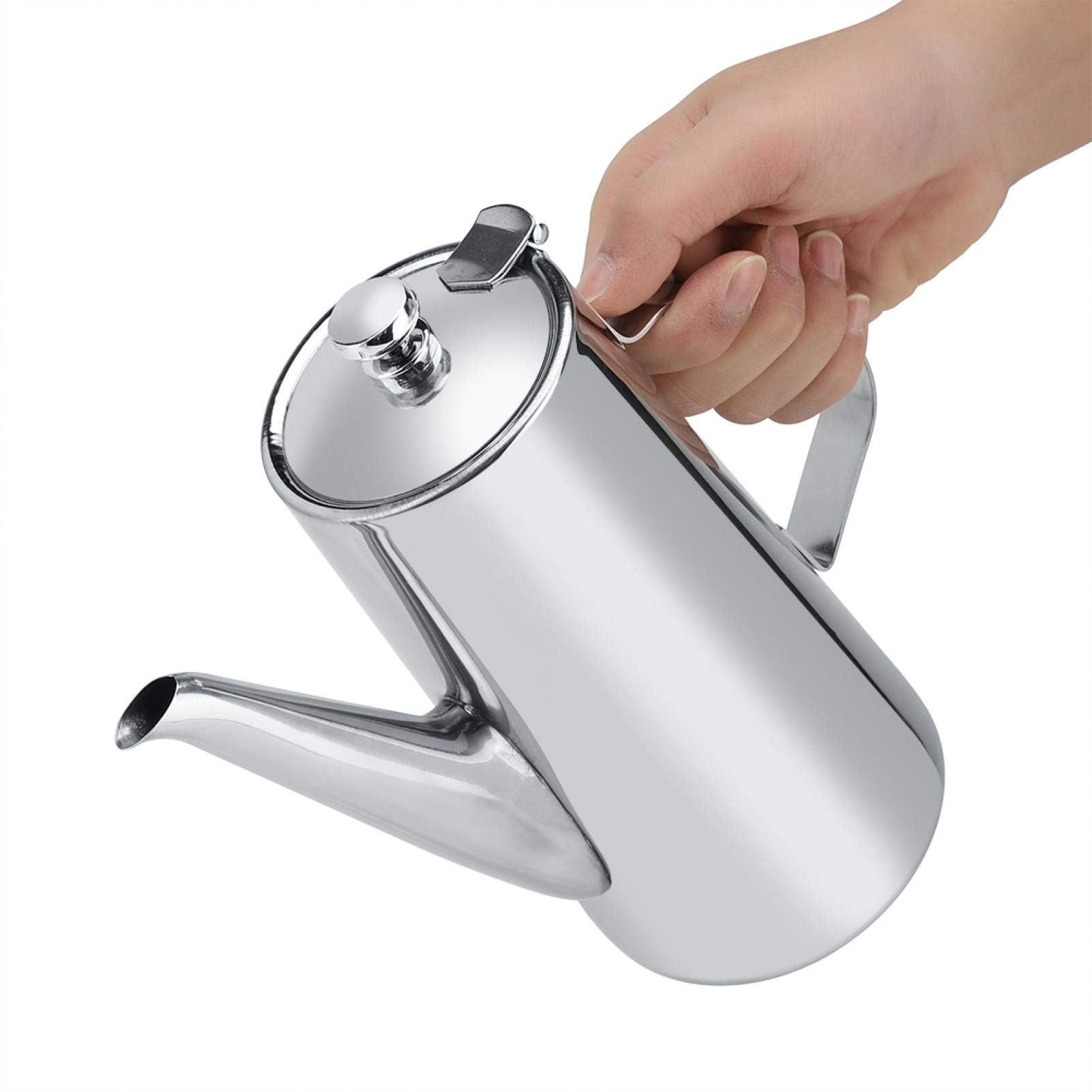 Premium Stainless Steel Tea Kettle - 2L Capacity with Long Spout - Durable & Rust-Proof for Home, Office, Kitchen & Restaurant Use - Perfect for Boiling Water, Brewing Tea & Coffee Making