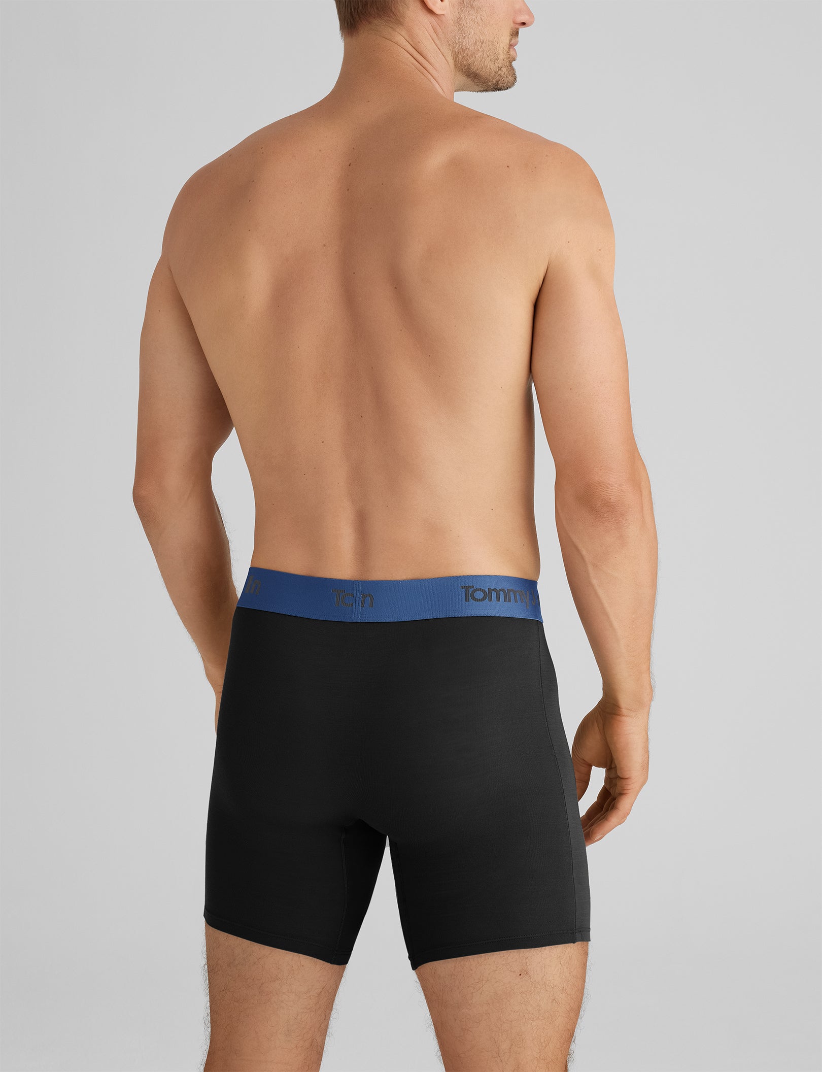 Second Skin Mid Length Boxer Briefs - 6 Pack Ultra Soft Breathable Men's Underwear for All-Day Comfort - Perfect for Workouts, Travel & Everyday Wear