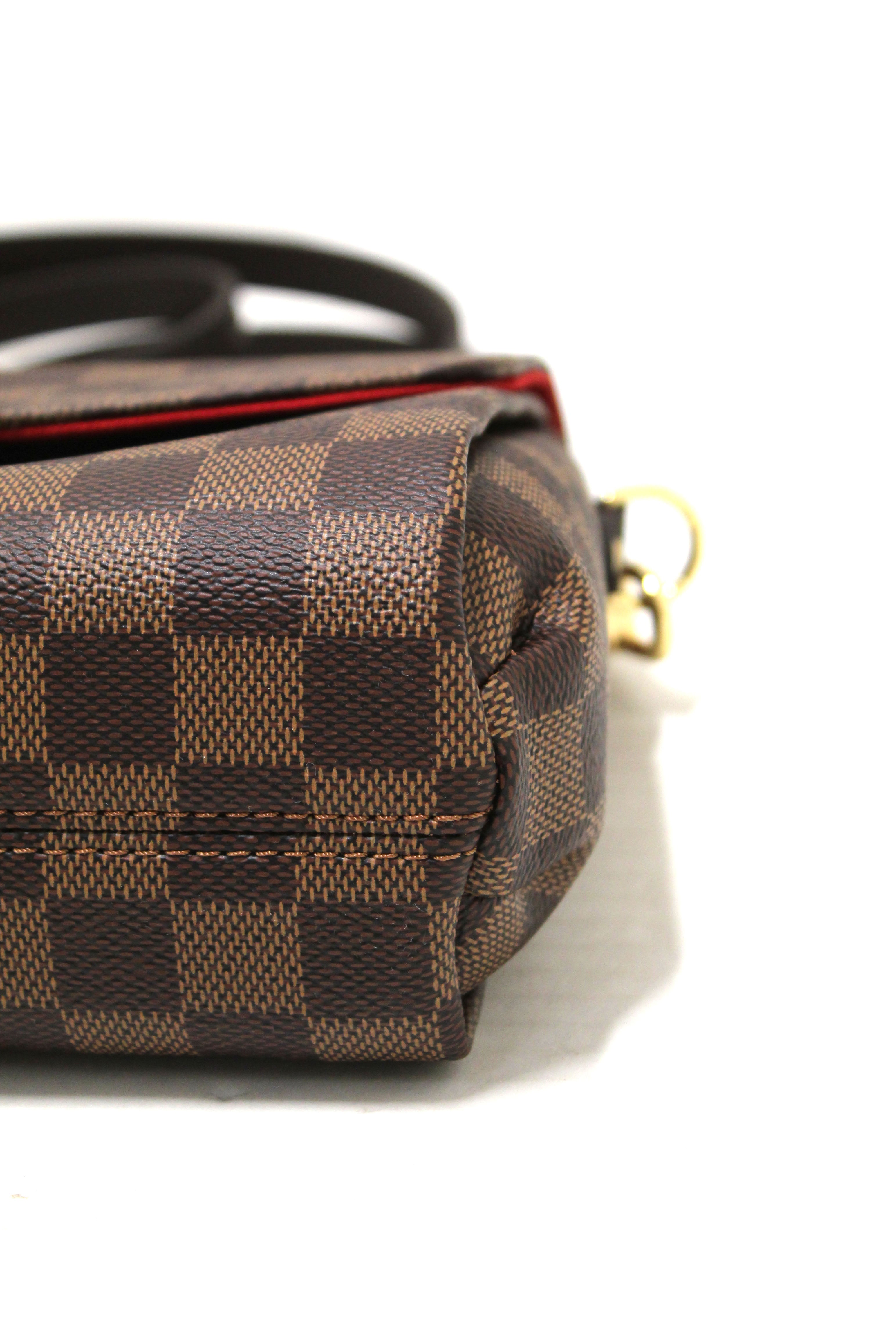 Authentic Louis Vuitton Damier Ebene Croisette Handbag & Messenger Bag - Luxury Crossbody Purse for Women, Fashionable Everyday Shoulder Bag for Work, Travel & Shopping