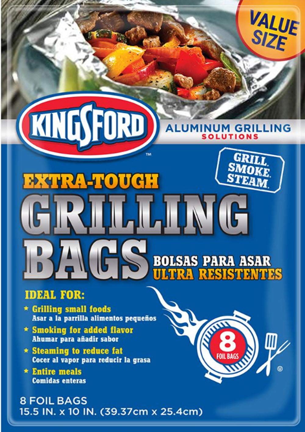 KINGSFORD Heavy-Duty Aluminum Grill Bags - 15.5