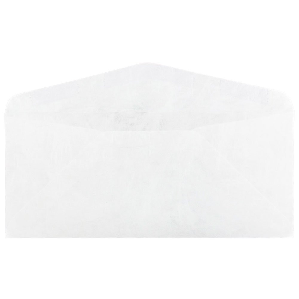 JAM PAPER #10 Business Tyvek Tear-Proof Envelopes 4 1/8 x 9 1/2 Inches - 500 Pack White Mailing Envelopes for Office, Shipping, Documents & Mailing - Durable Waterproof Envelopes for Business & Personal Use