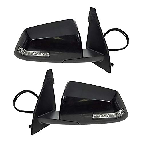 New Pair of Power Door Mirrors Compatible with Chevrolet Traverse LS 2009-2017 - OEM 20879245 20879244 Replacement - Heated & Adjustable Side View Mirrors for Safe Driving & Parking