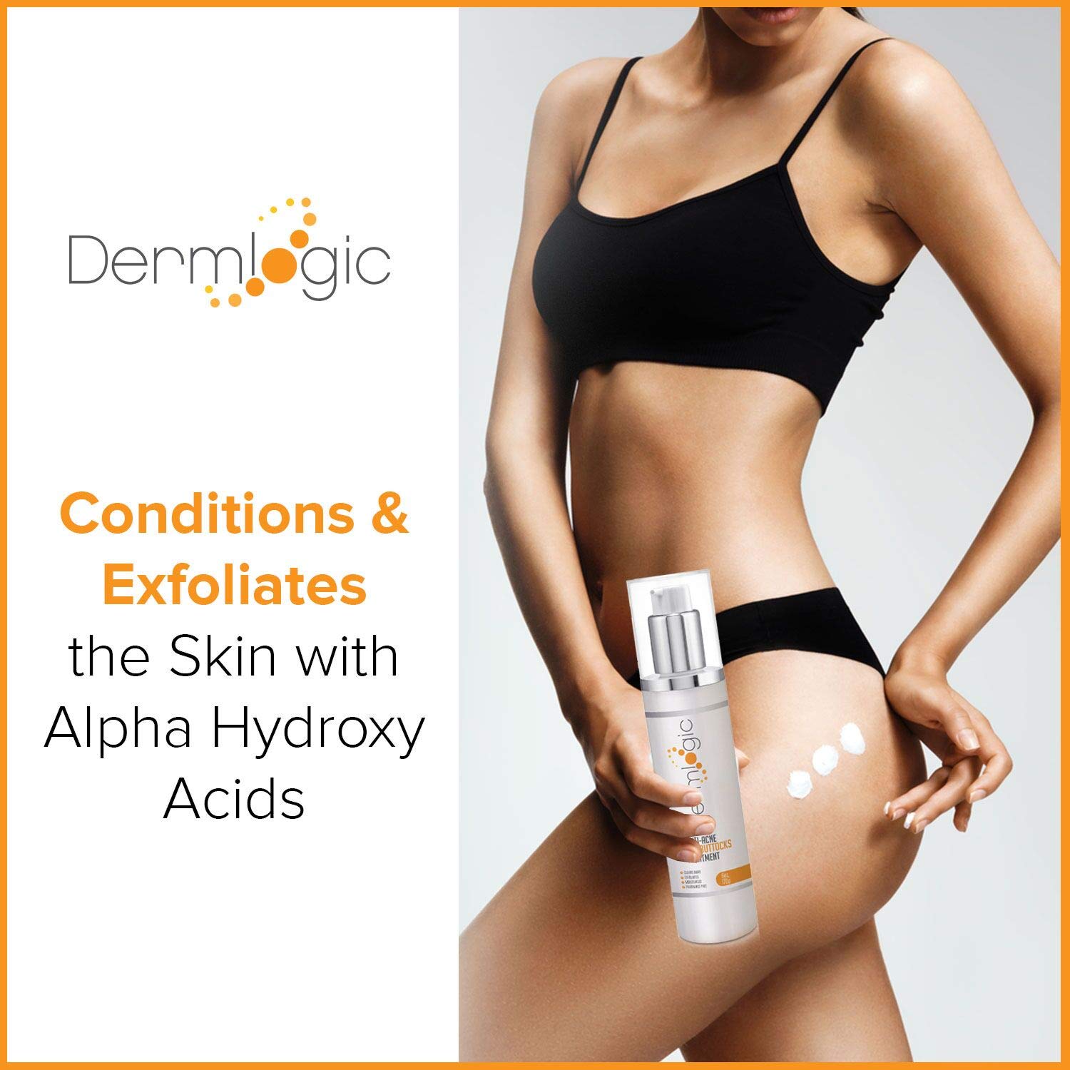 Dermlogic Anti-Acne Treatment for Thighs & Buttocks - Clear Breakouts & Prevent Blemishes - Perfect for Gym, Workout & Active Lifestyle