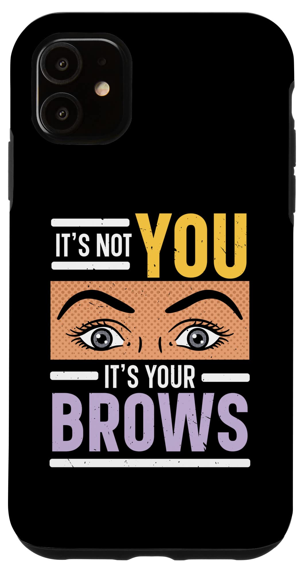 iPhone 11 Case with Eyebrow & Lash Design - Trendy Phone Cover for Women | Perfect for Everyday Use, Travel, and Social Media Selfies