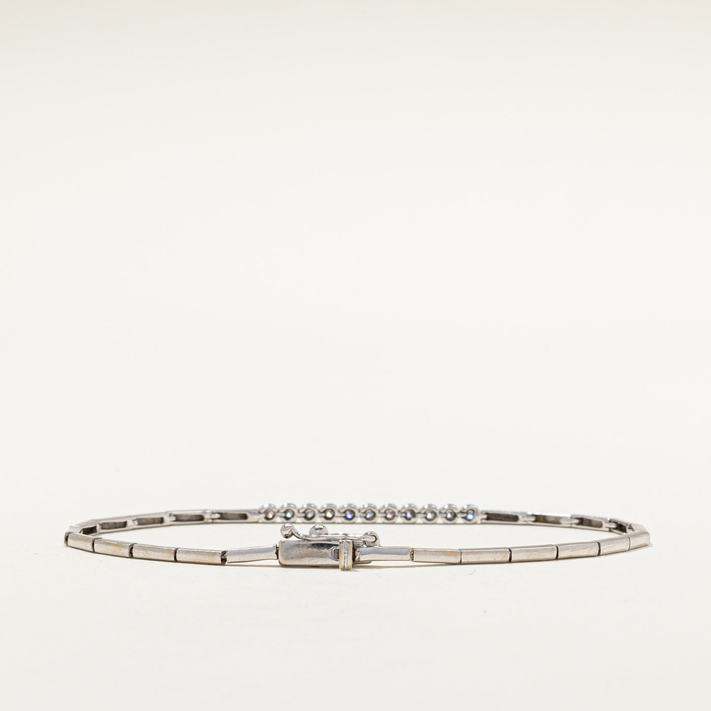 Bezel Set Diamond Bracelet for Women | 0.22 Carat Total Weight | 7.5 Inch Adjustable Bangle | Elegant Jewelry Gift for Anniversary, Birthday & Special Occasions