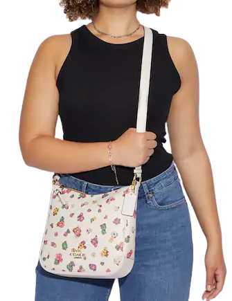 Coach Ellie File Bag with Spaced Floral Field Print - Stylish Crossbody Purse for Women, Perfect for Work, Travel & Daily Use