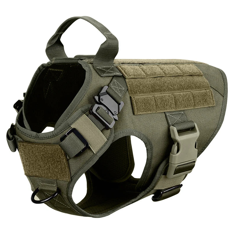 Premium Heavy Duty Tactical No Pull Dog Harness Kit - Adjustable Reflective Vest for Large Dogs - Perfect for Hiking, Training & Outdoor Adventures