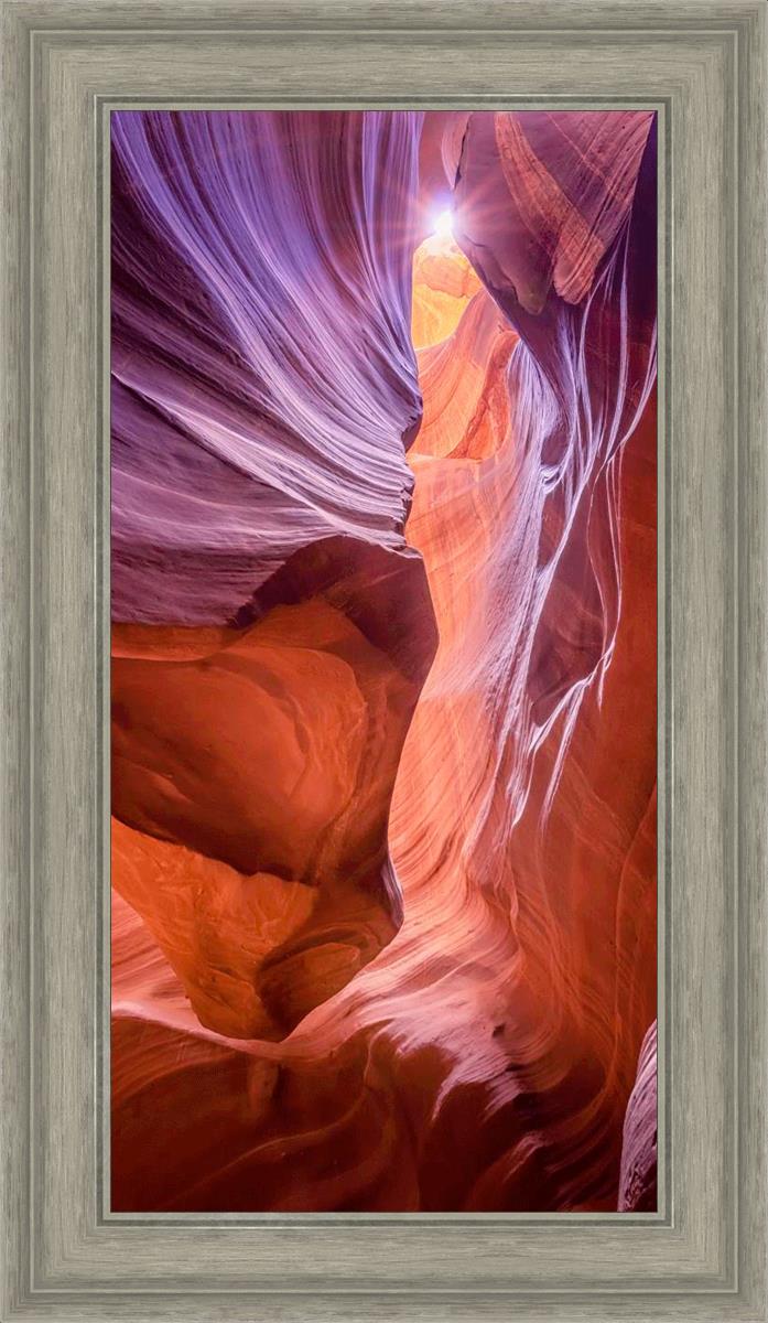 Antelope Canyon Sunburst Wall Art - Stunning Desert Landscape Photography Print for Home & Office Decor | Perfect for Living Room, Bedroom, or Gift