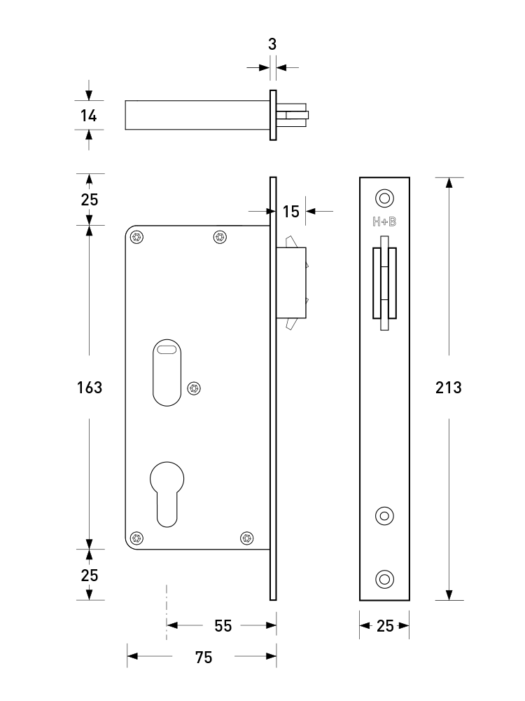 HB 632 Heavy Duty Sliding Door Lock - Secure Patio, Closet & Barn Doors - Childproof & Anti-Theft Safety Lock for Home & Office Use
