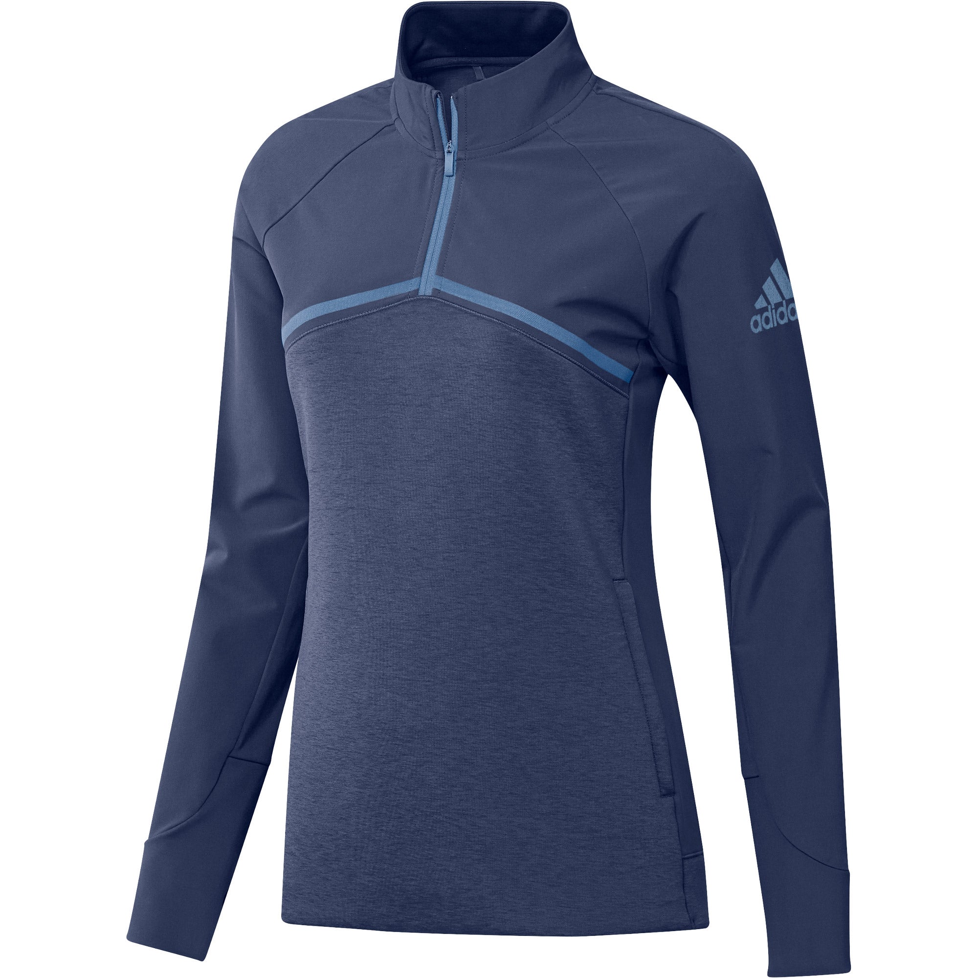 Adidas Women's Hybrid Long Sleeve 1/4 Zip Golf Pullover - Perfect for Golfing, Training & Outdoor Activities