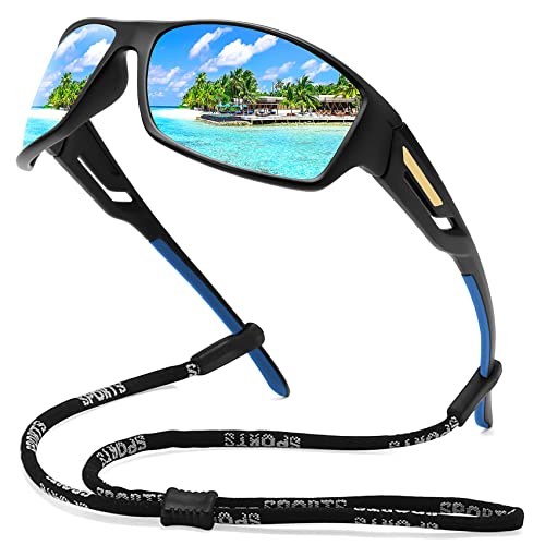 Black Frame/Blue Mirrored Lens
