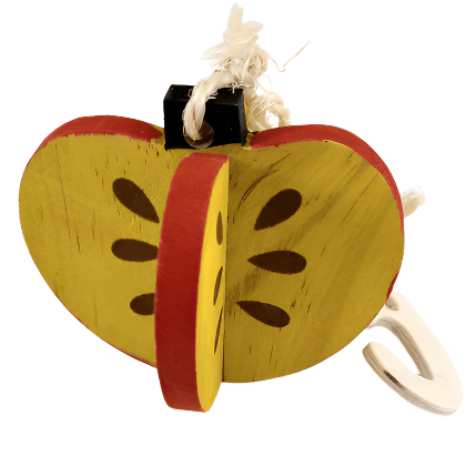 Organic Moss Hollow Wooden Fruit Chew Toy for Dogs - Natural Teething Chew for Puppies & Adult Dogs - Safe & Durable Dog Dental Treat - Perfect for Indoor & Outdoor Playtime