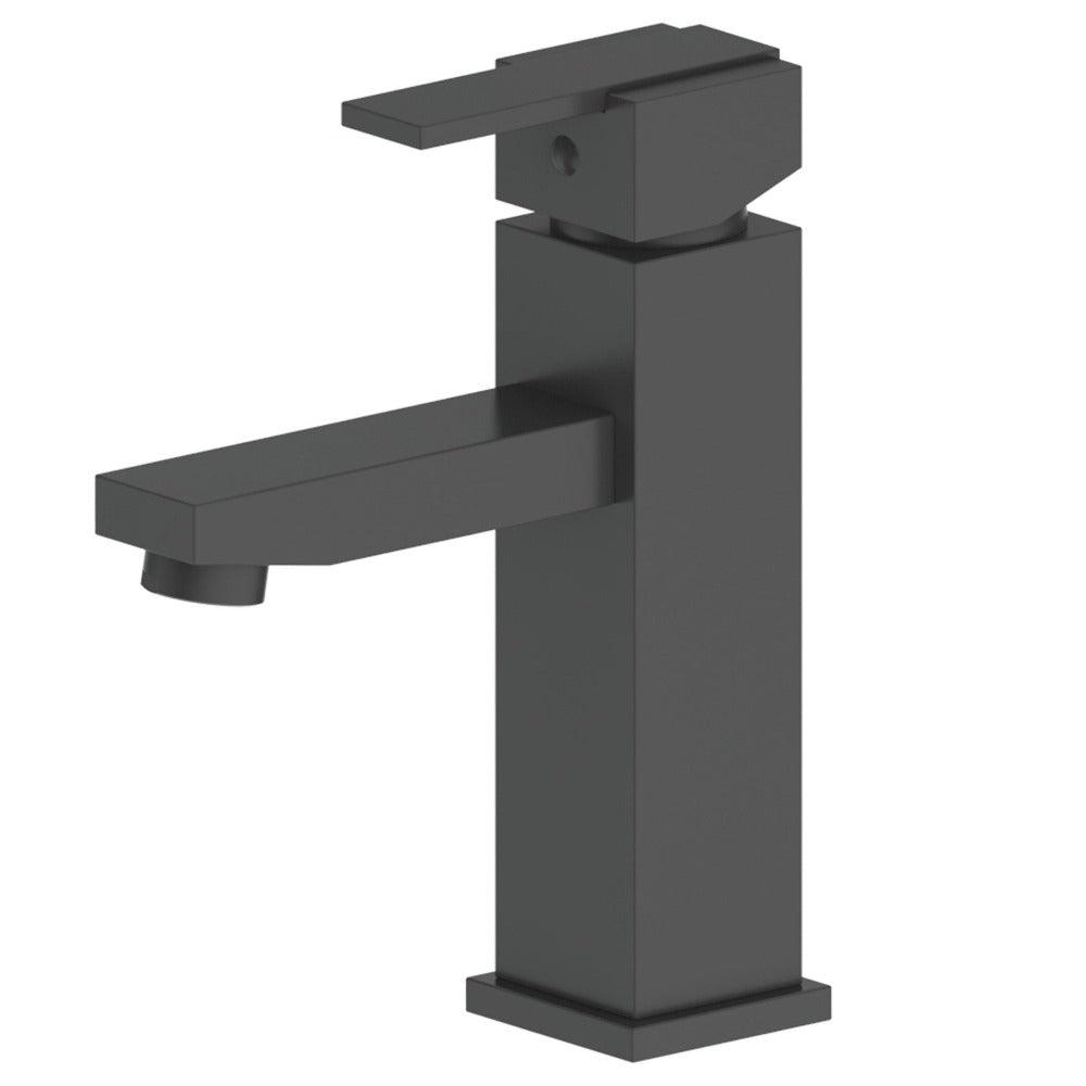 ZLINE SPN BF MB Matte Black Single Handle Bathroom Faucet - Modern Waterfall Spout Design for Vanity Sink, Bathtub & Powder Room Installation