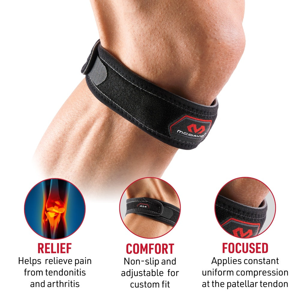 Best Knee Strap for Pain Relief - Adjustable Patella Support Brace for Running, Jumping & Sports - Ideal for Men & Women with Knee Injuries or Arthritis