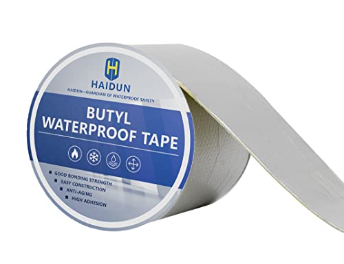 Waterproof Butyl Tape - Aluminum Butyl Rubber Tape (3.94 inch/10CM) | Hurricane & Storm Emergency Repair Tape for Pipes, Roofs & Outdoor Survival Kits | Leak Proof, Durable Sealant for Home, RV & Marine Use