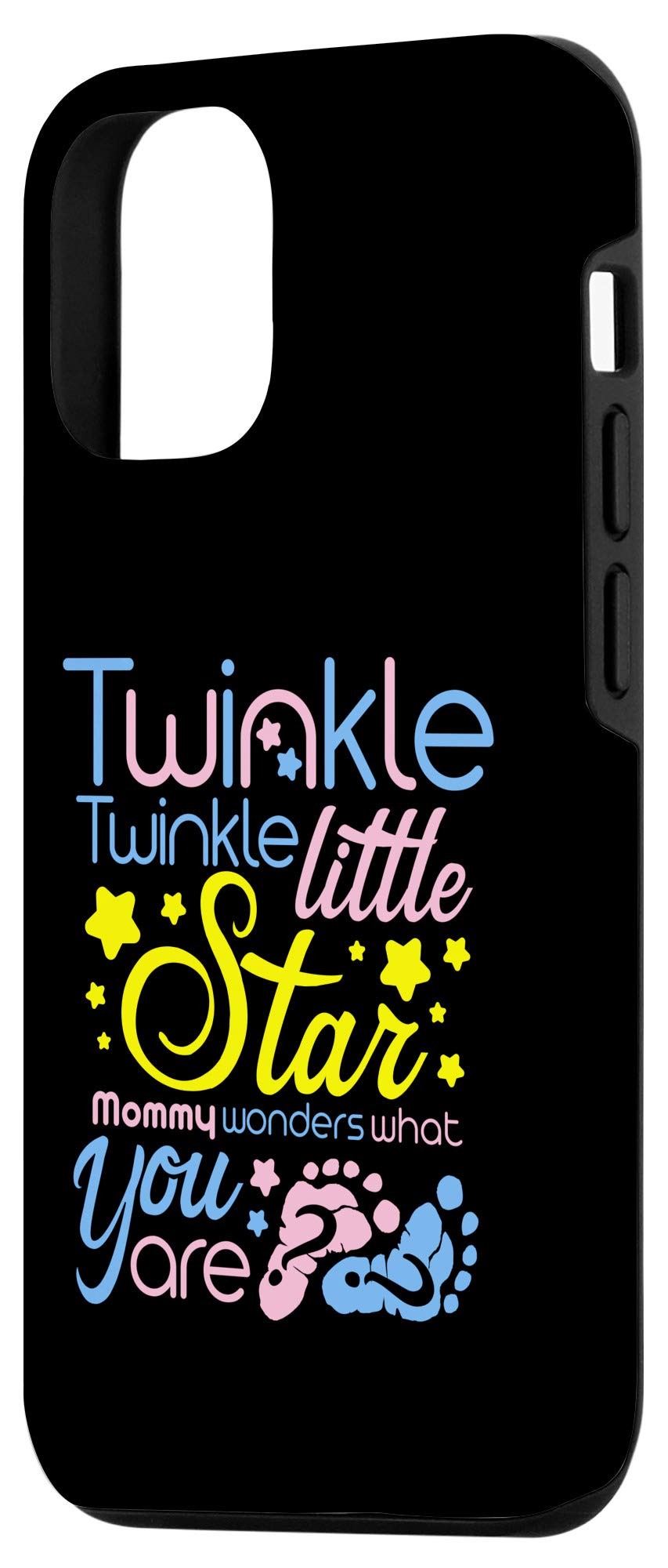 iPhone 12/12 Pro Twinkle Little Star Gender Reveal Phone Case - Perfect for Baby Shower, Gender Announcement & Pregnancy Reveal Parties