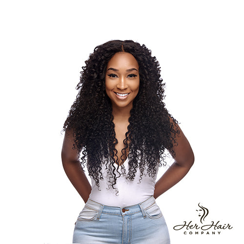 Brazilian Deep Curly Hair Bundles - 4 Pack 100% Human Hair Extensions for Black Women | Perfect for Protective Styles, Wig Making & Everyday Glam