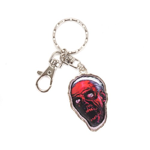 The Walking Dead Head Keychain - Zombie Apocalypse Collectible Keyring for Fans - Perfect for Backpacks, Keys, and Horror Merchandise Collections
