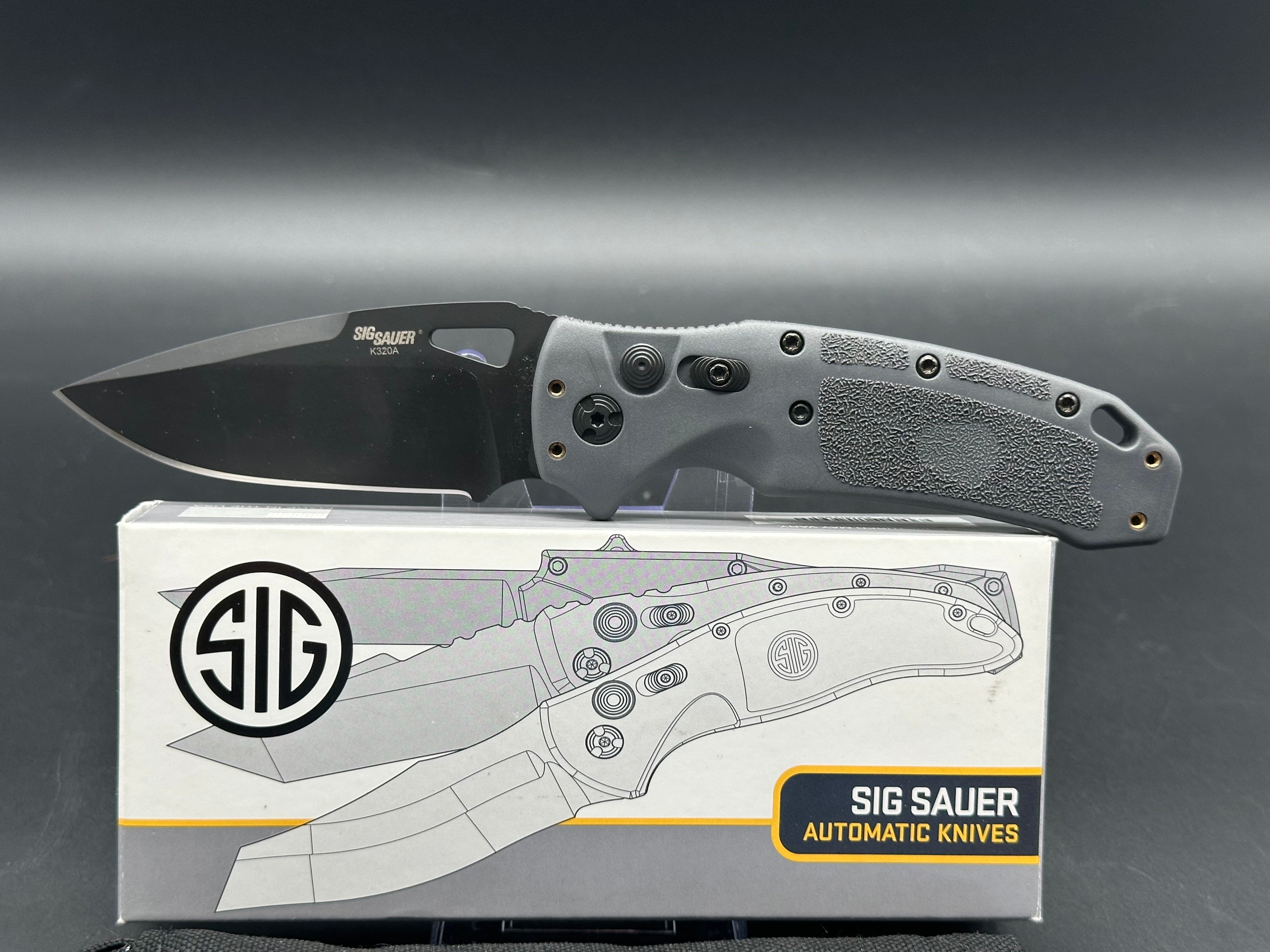 SIG K320A Tactical Automatic Knife with Hogue Grip - 3.5