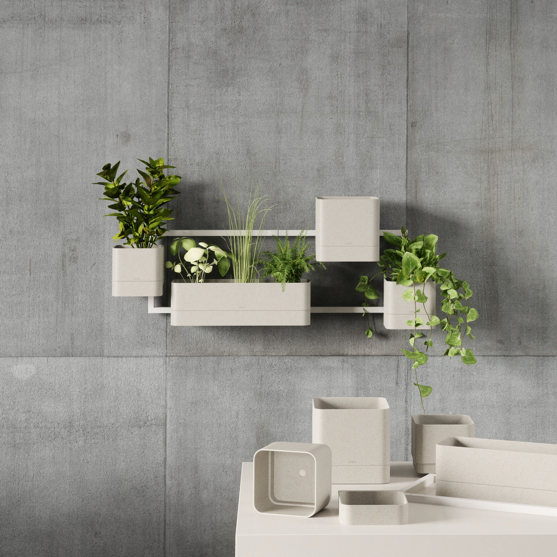 Cubiko Modern Wall Planter - Hanging Plant Holder for Indoor & Outdoor Decor - Perfect for Home, Office, Garden, and Balcony Greenery