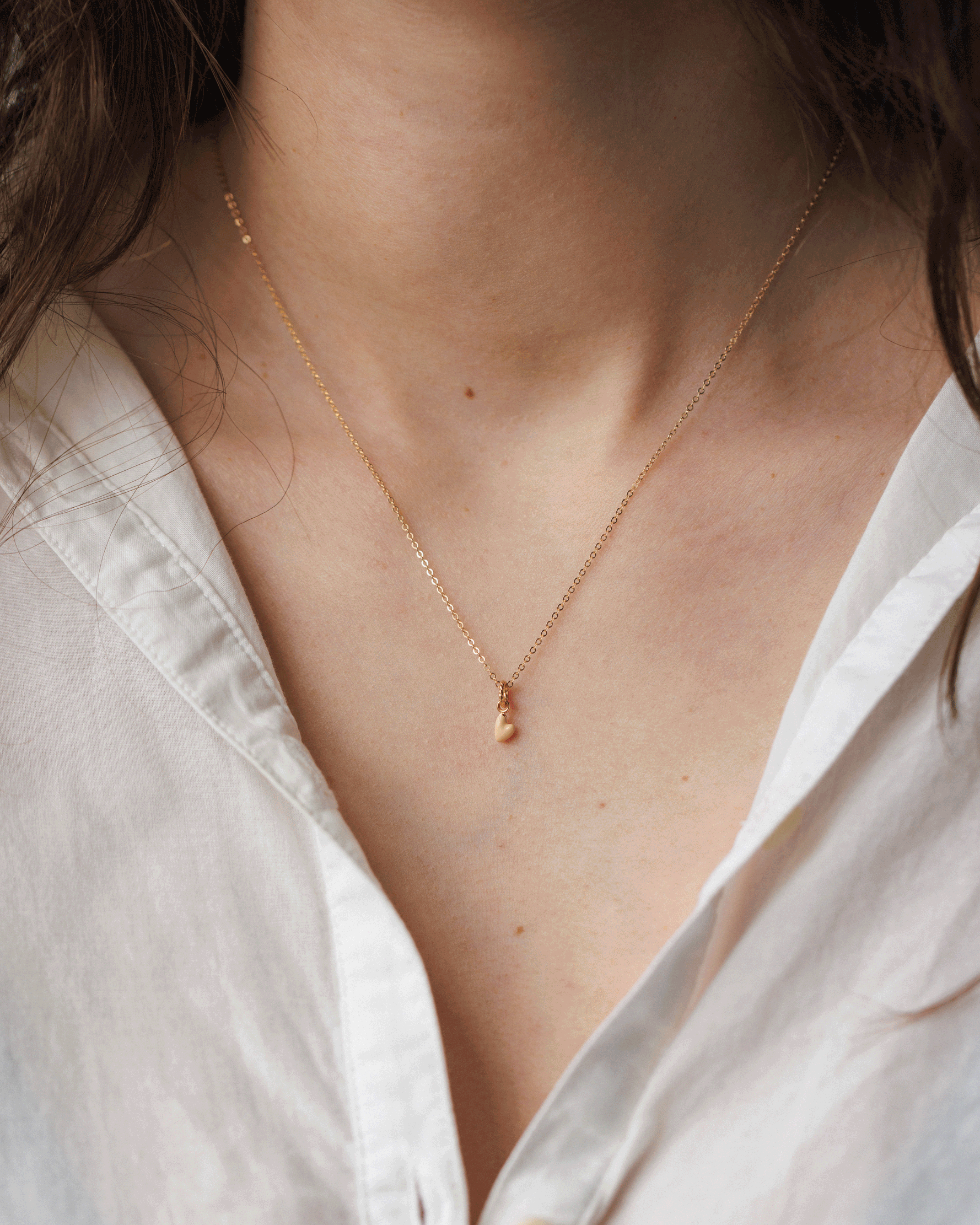 Aura Enamel Heart Charm Necklace - Elegant & Dainty Jewelry for Women - Perfect for Valentine's Day, Anniversary & Romantic Gifts
