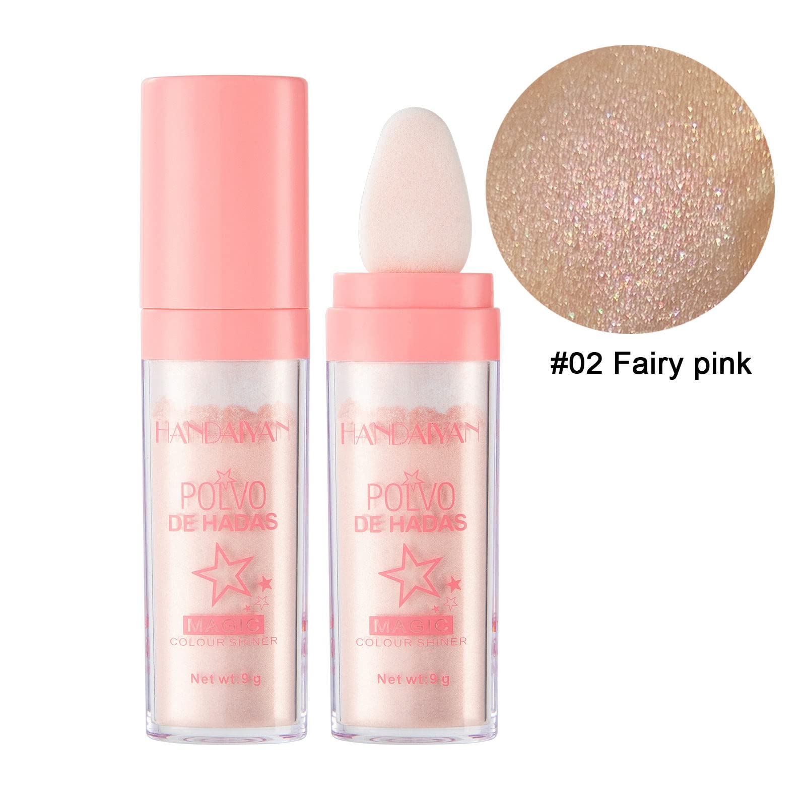 3 Pack Body Highlighter Powder Stick - Waterproof Long Lasting Shimmer Makeup for Face & Body, Pink Nude Glow, Perfect for Parties, Photos & Night Out