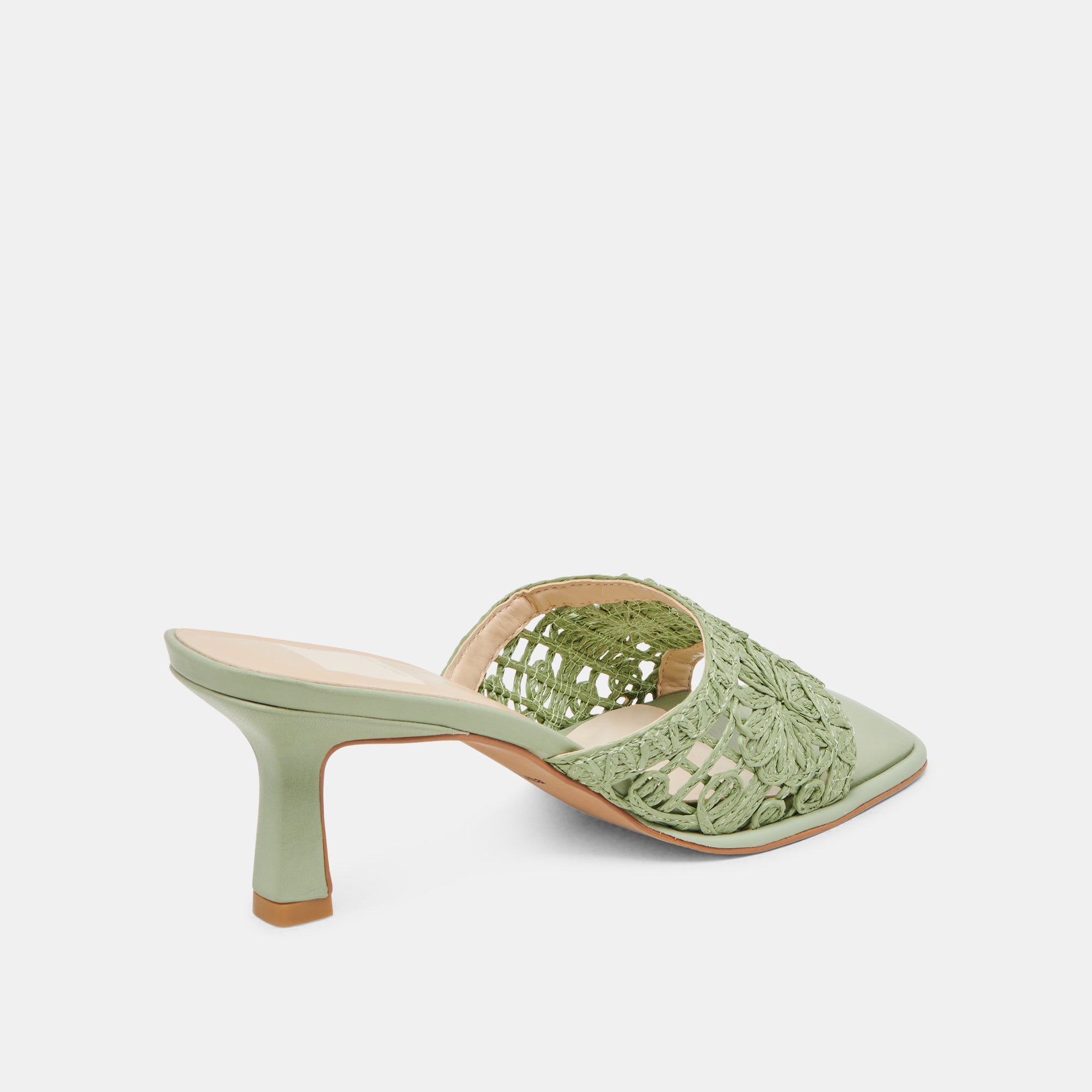 MAYLAH Sage Green Macrame High Heels - Elegant Women's Dress Sandals for Weddings, Parties & Special Occasions