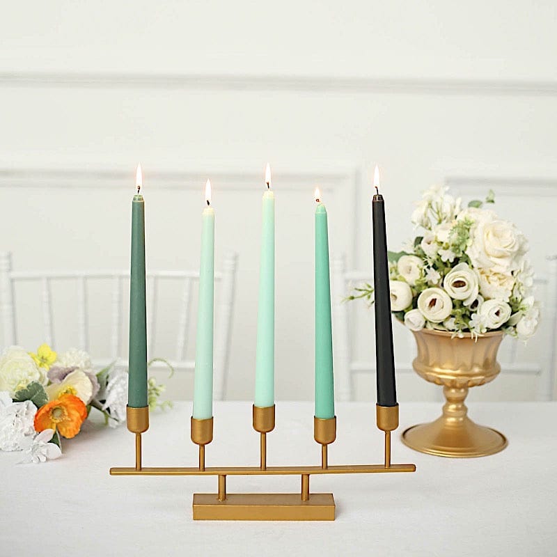 12-Pack Premium 10-Inch Taper Candles for Dining Table, Wedding Decor, and Romantic Ambiance - Long-Lasting Dripless Wax Candles for Home & Events