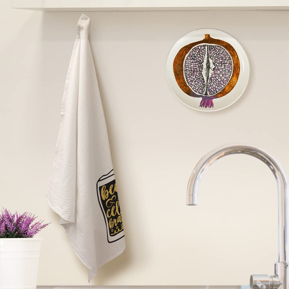 Mother's Day Decor Flour Sack Kitchen Towels - Beer & Celebrate Star Print Dish Towels for Kitchen, Camping & Cleaning Supplies - Perfect for Gifts, Home Decor & Party Supplies