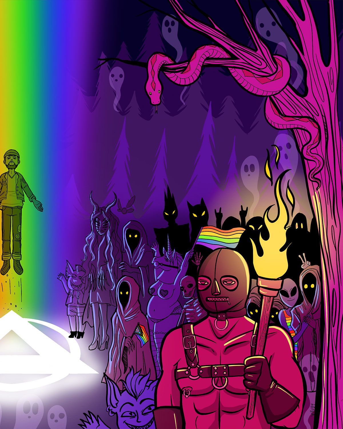 Queer Occult Archival Signed Art Print - Limited Edition 11x17 Inches - LGBTQ+ Wall Decor for Home, Office & Gift Giving
