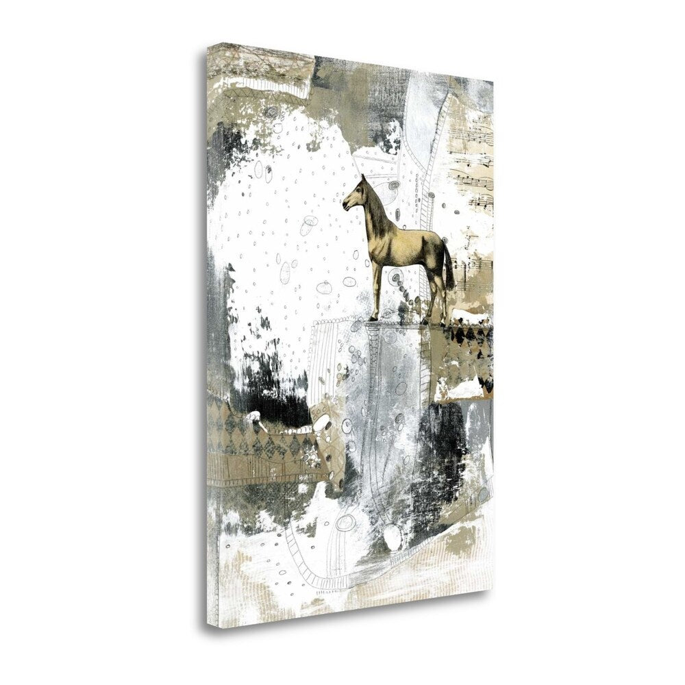 Blonde Horse Fine Art Giclee Print by Sarah Ogren - Gallery Wrapped Canvas Wall Art Ready to Hang - Perfect for Living Room, Bedroom & Office Decor
