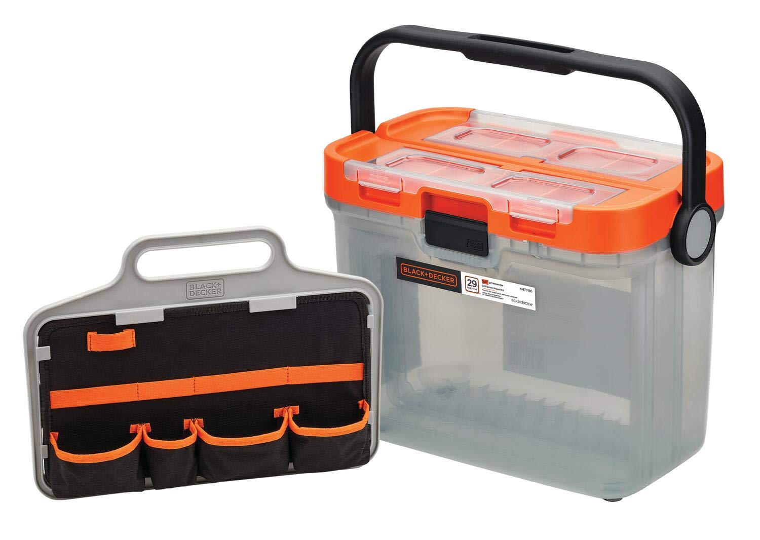 BLACK+DECKER BCKSB29C1 20V MAX* Cordless Drill Kit - 28-Piece Home Tool Set with Translucent Storage Box | Perfect for DIY Projects, Home Repairs & Woodworking Tasks