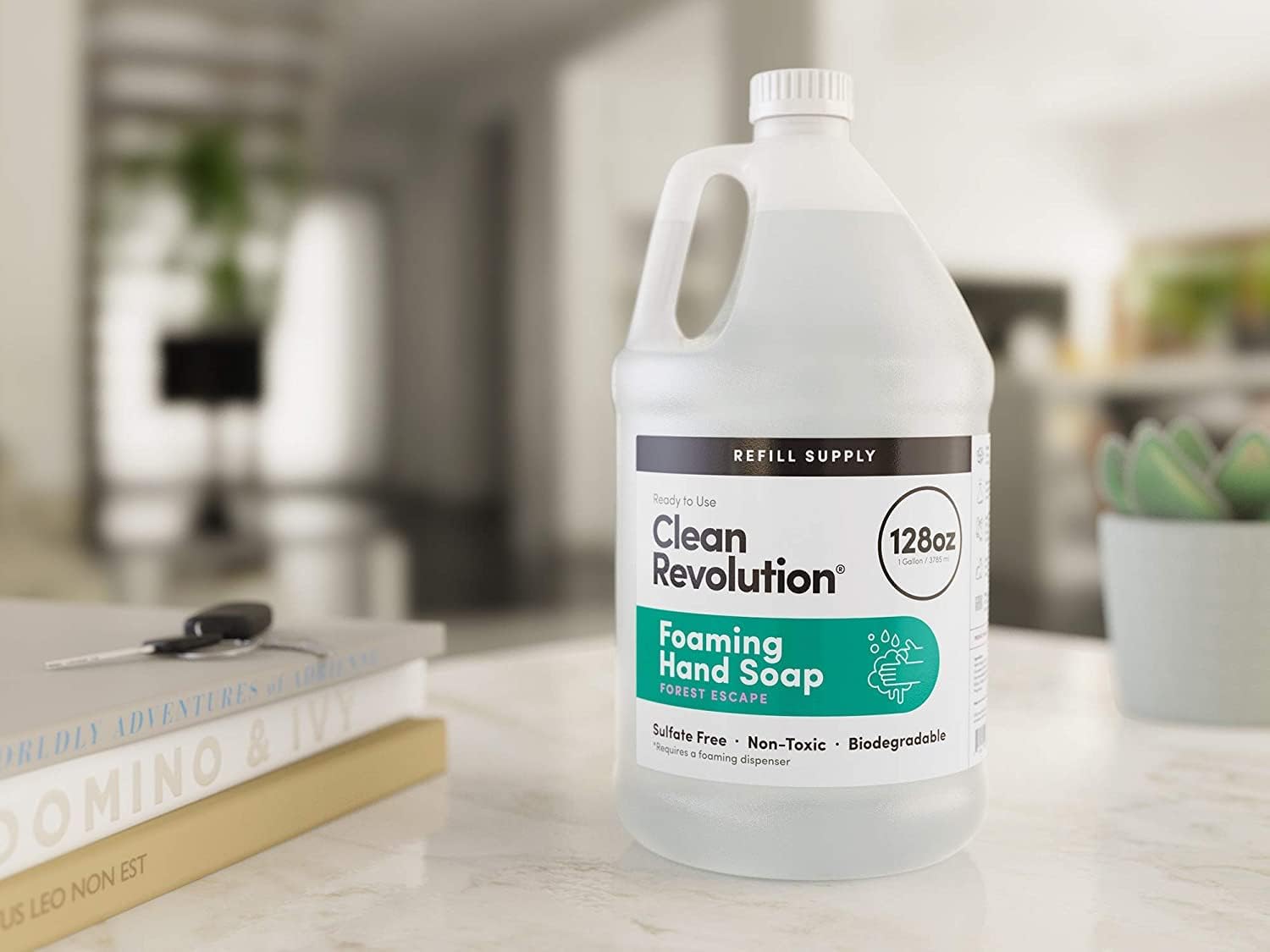 Clean Revolution Foaming Hand Soap Refill - 128 Fl Oz (4 Pack) | Ready-to-Use, Gluten Free, Forest Escape Fragrance | Ideal for Home, Office & Commercial Use