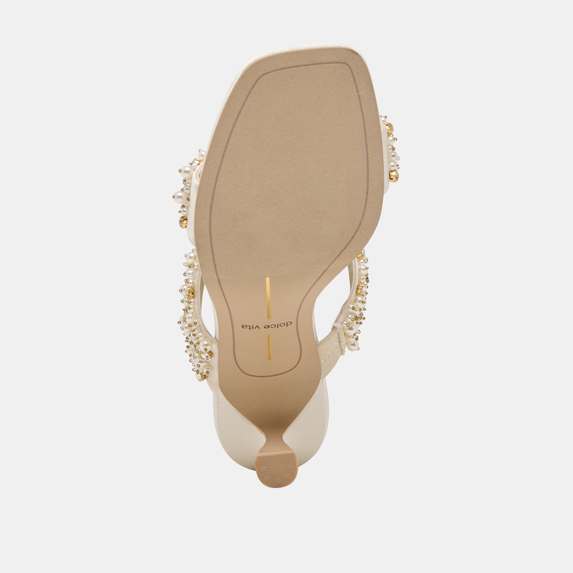 GENORA Rhinestone Heels for Women - Ivory Crystal Embellished High Heels for Parties, Weddings & Special Occasions