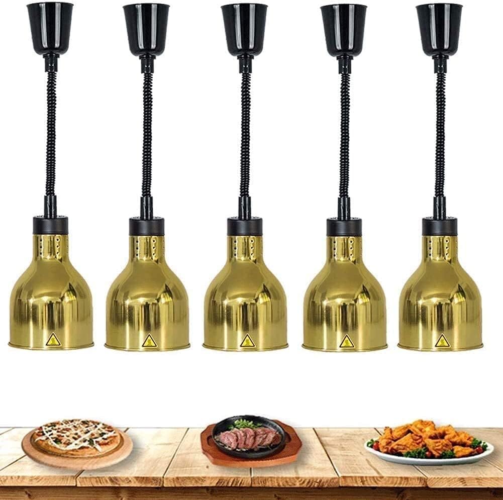 Commercial Food Heat Lamp - Adjustable Buffet Warmer with Metal Chandelier Design for Catering, Restaurants & Buffet Serving | Keep Meals Hot & Fresh for Parties, Events & Food Displays
