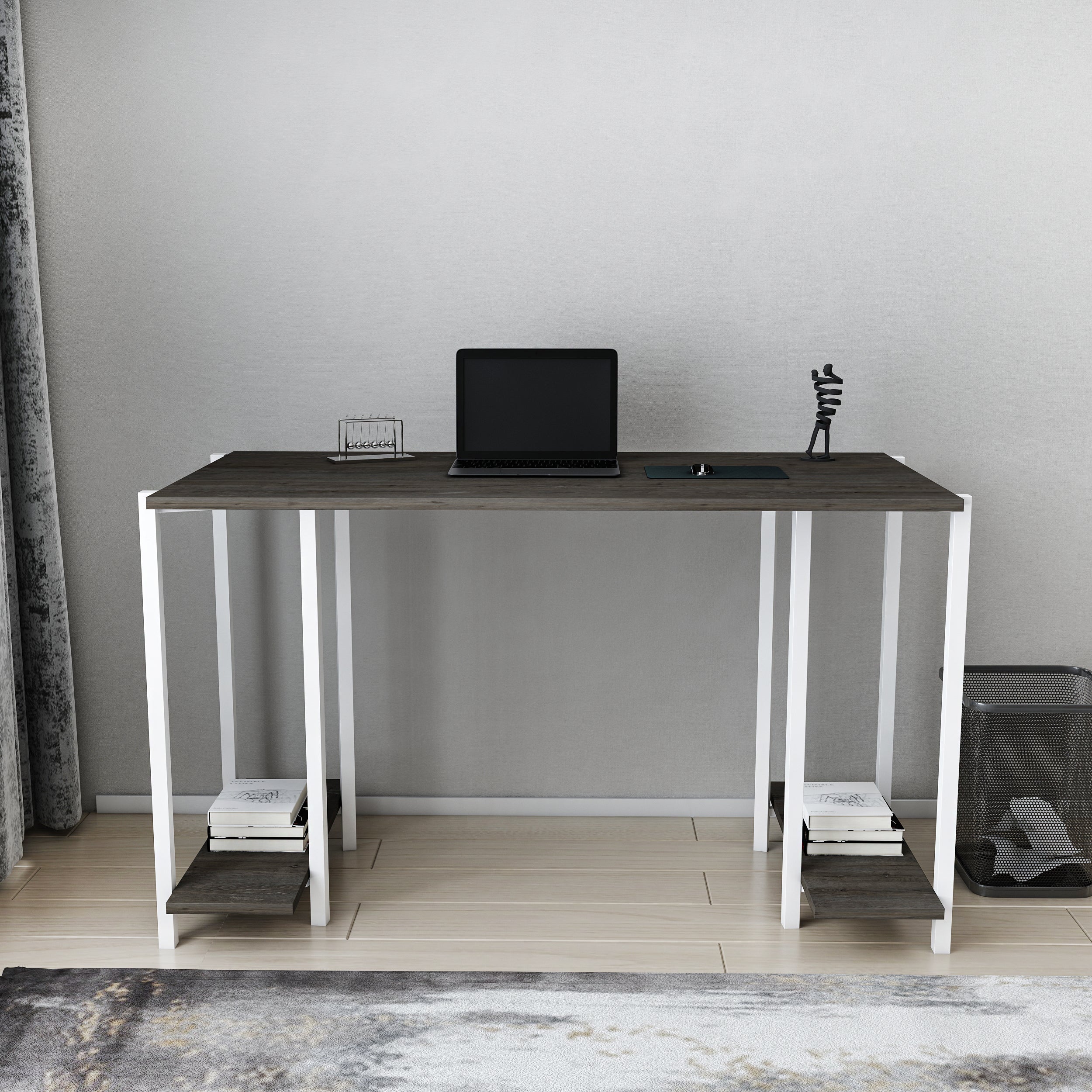 White - Dark Gray Oak