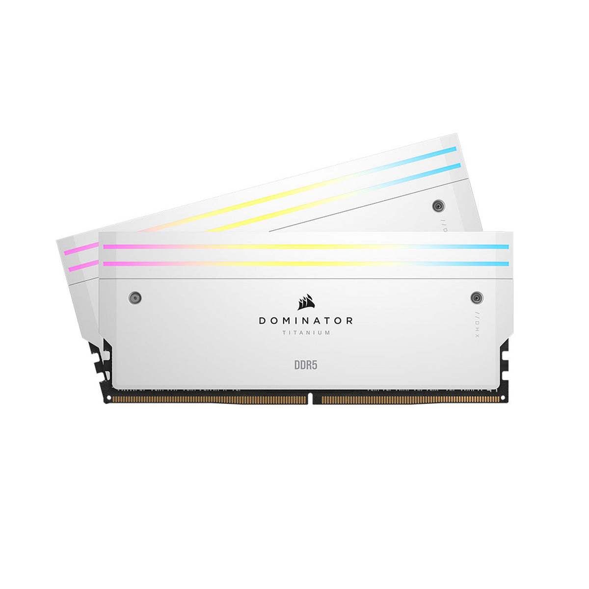 Corsair Dominator Titanium 64GB (2x32GB) DDR5 6600MHz CL32 Desktop Memory Kit - White (CMP64GX5M2X6600C32W) for High-Performance Gaming PCs and Workstations