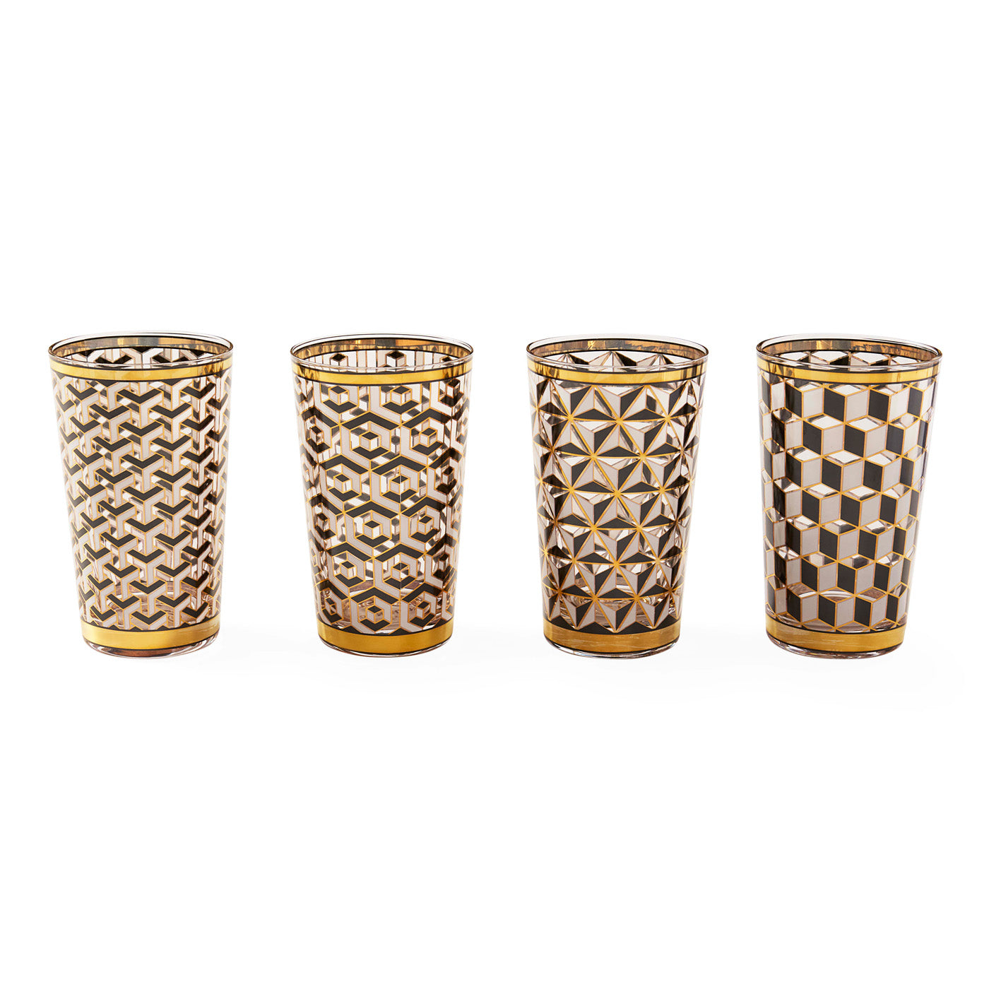 Versailles Highball Glassware Set - 12-Piece Crystal Clear Drinking Glasses for Cocktails, Whiskey, and Iced Beverages - Perfect for Home Bars, Parties, and Entertaining