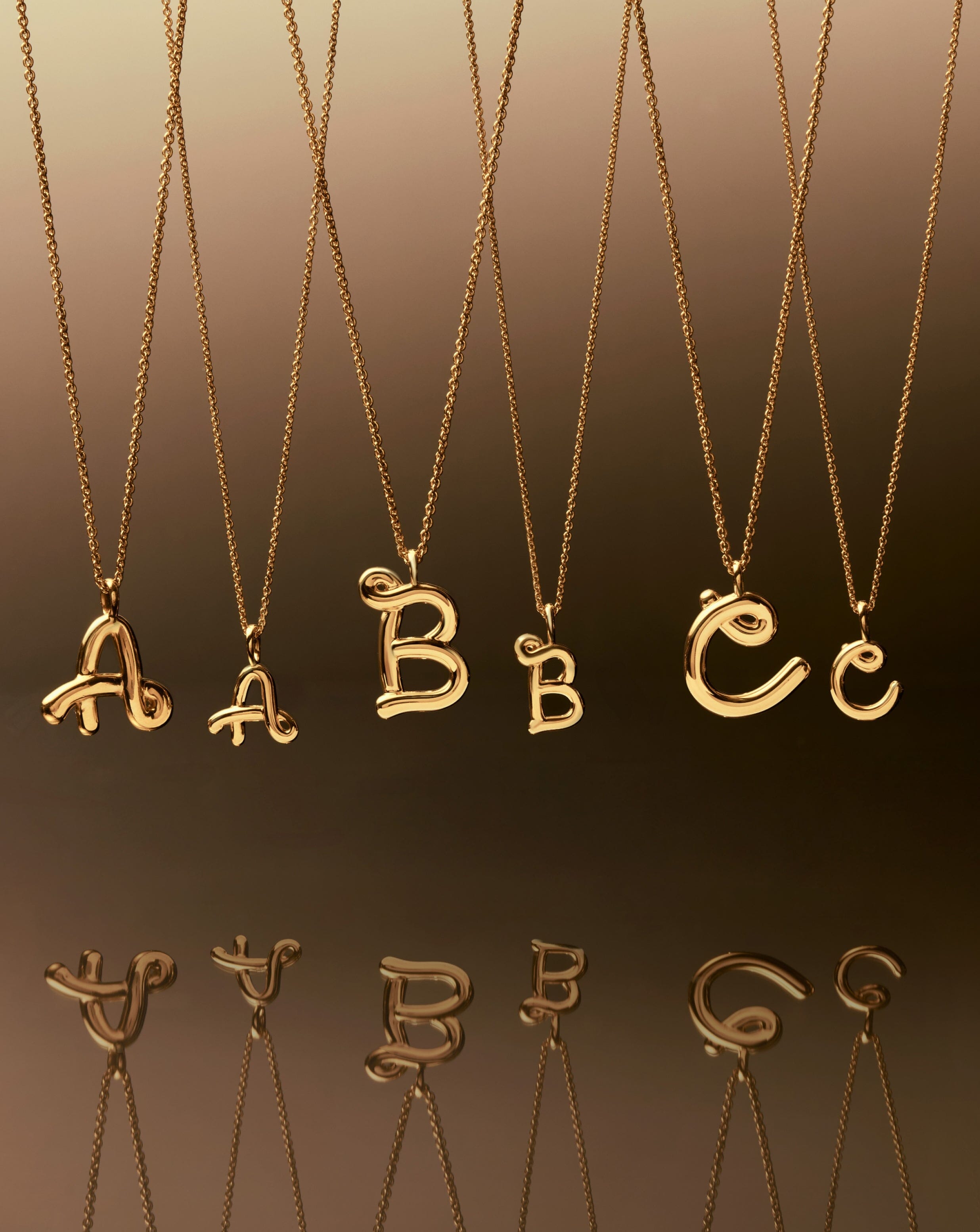 Curly Molten Mini Initial Necklace - Personalized Letter C Pendant in 18k Gold Vermeil | Dainty Layering Jewelry for Everyday Wear, Gifts for Her