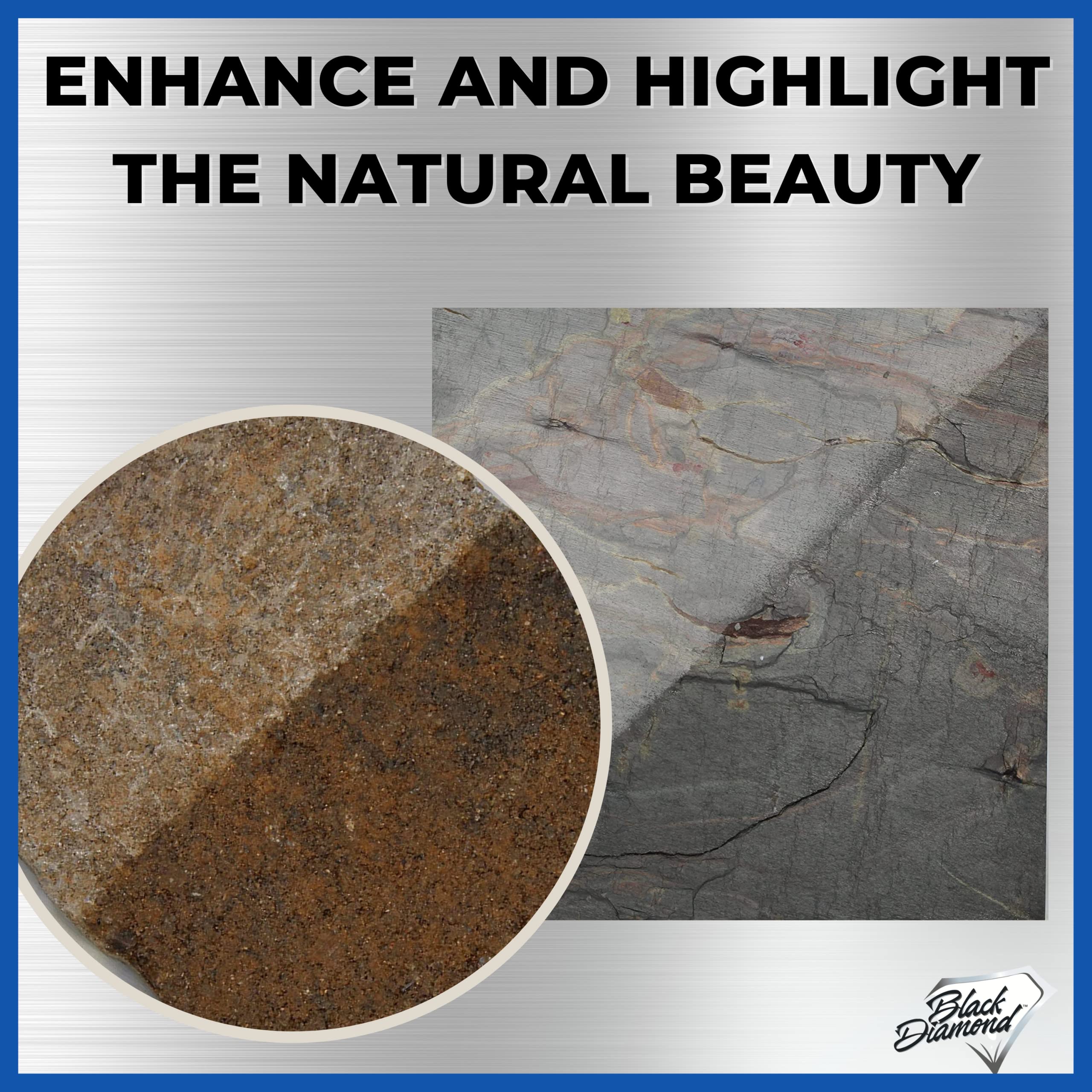 Premium Color Enhancer & Sealer for Natural Stone & Pavers - Enhances Marble, Travertine, Limestone, Granite, Slate, Concrete, Grout, Brick & Block - Ideal for Patios, Walkways & Outdoor Landscaping Surfaces