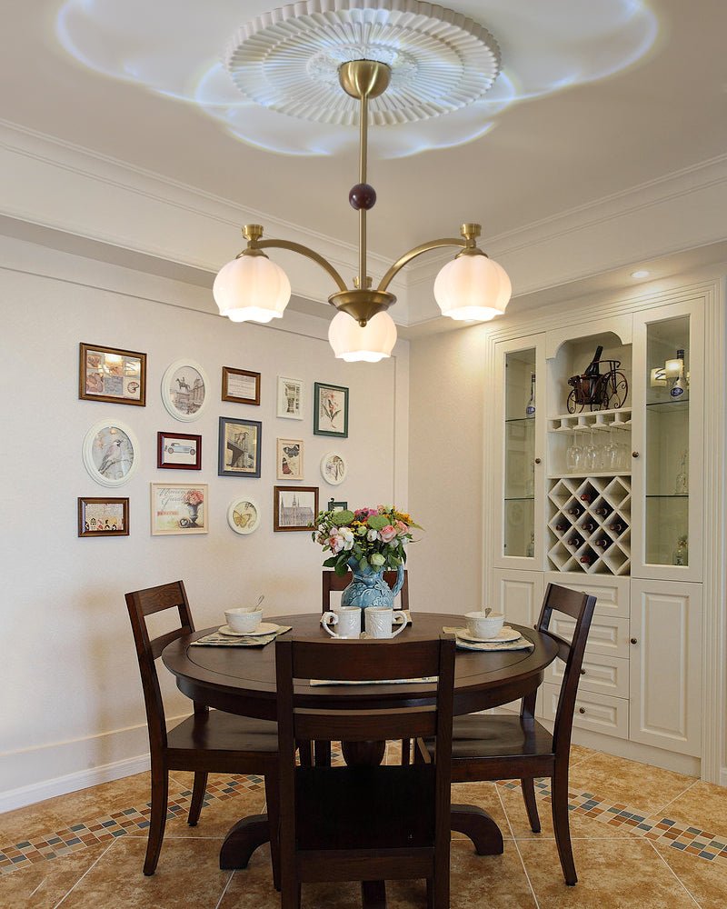 Corinne Arc Chandelier - Modern Crystal Ceiling Light Fixture for Dining Room, Living Room & Bedroom | Elegant Lighting for Home Decor