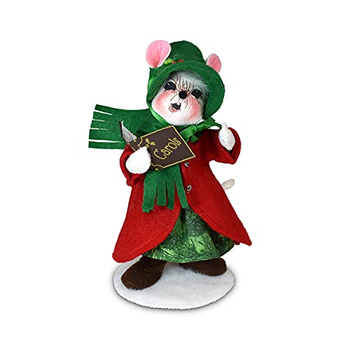 6in Evergreen Caroler Girl Mouse